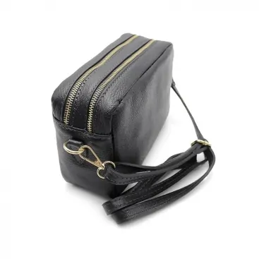 bolso bandolera negro piel