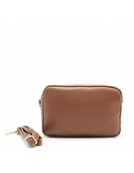 bolso camel de piel