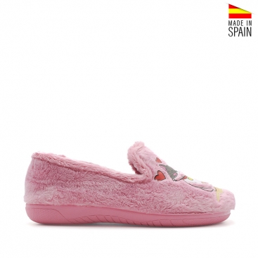 Zapatillas casa cálidas rosa