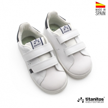 Zapatillas velcro niño piel blanca