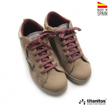 Botines taupe con velcro