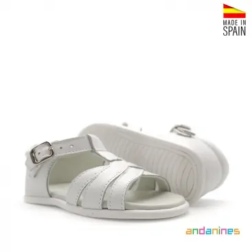 Calzado Cómodo Piel Blanca Niña