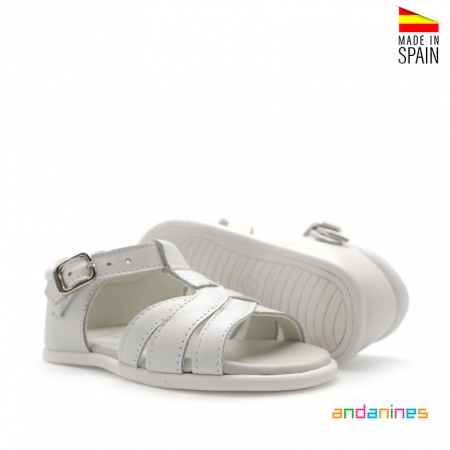 Calzado Cómodo Piel Blanca Niña