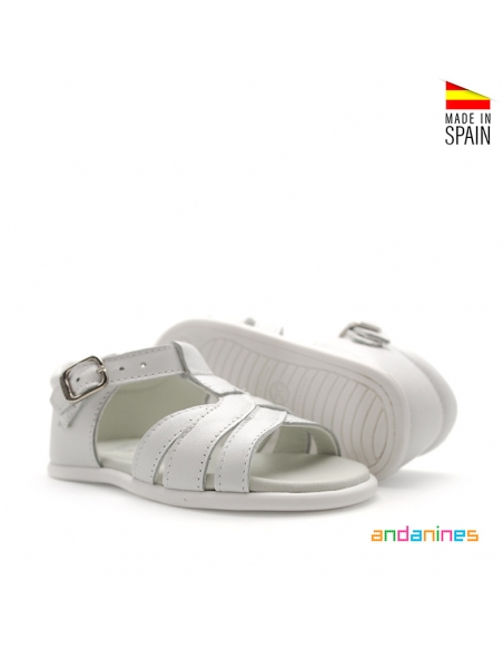 Calzado Cómodo Piel Blanca Niña