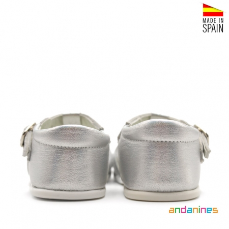 Sandalias Elegantes Plata Infantil