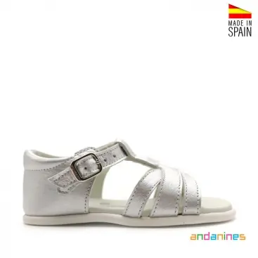 Sandalias Respetuosas Plateadas Niña