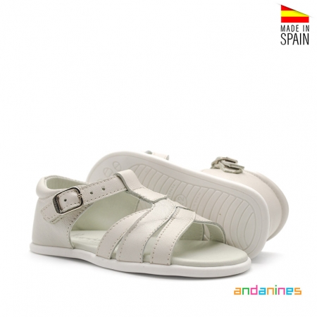 Sandalias Andanines Niña piel Beige