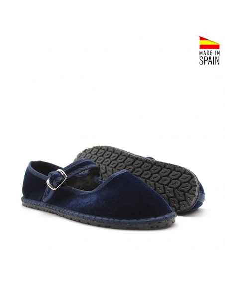 Bailarinas Con Hebilla Azul Mujer