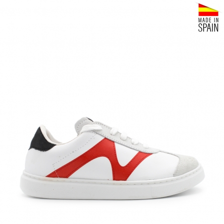 Zapatillas Blancas Niño Piel Roja