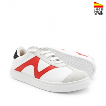 Zapatillas Cómodas Piel Niño Blanco