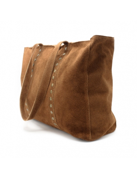 bolso serraje camel