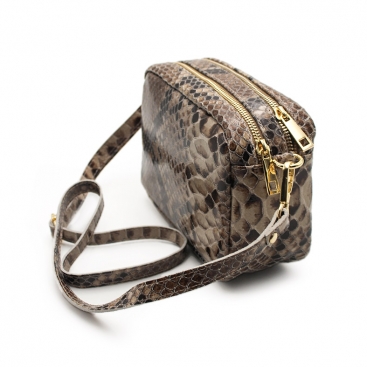 Bolso serpiente piel taupe