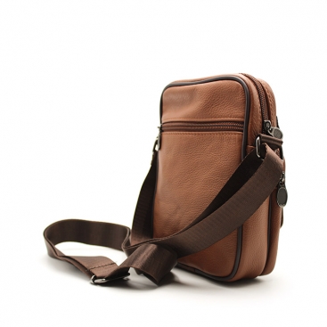 Bolso bandolera cuero camel