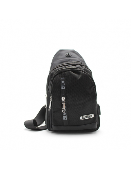 bandolera negra cruzada