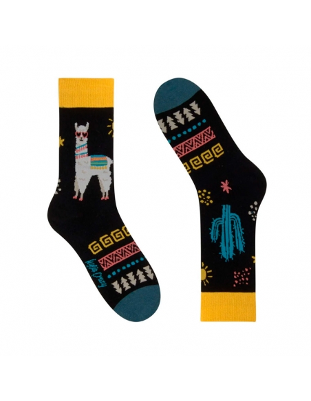 Calcetines divertidos de llamas