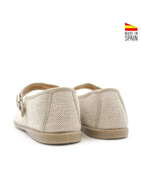 Zapatos de lino beige