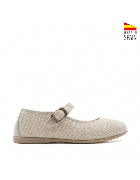 Bailarinas de lino beige