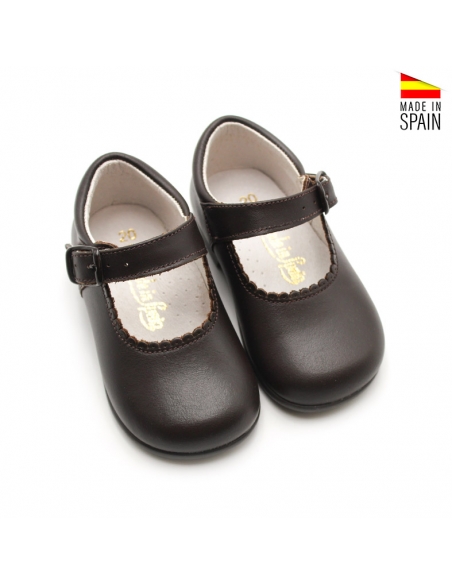 merceditas niña marrón chocolate