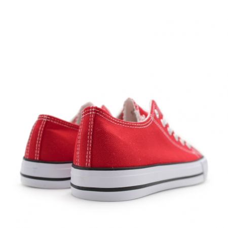 Zapatilla CV roja de lona mujer y hombre