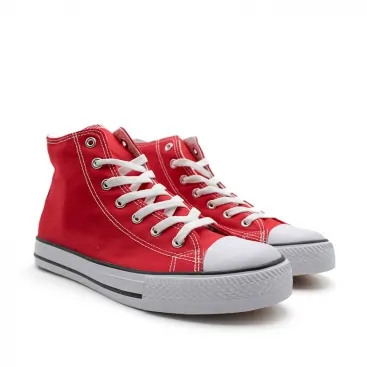 zapatillas alta rojas