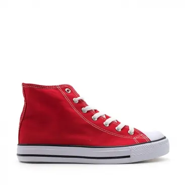 botin lona rojo