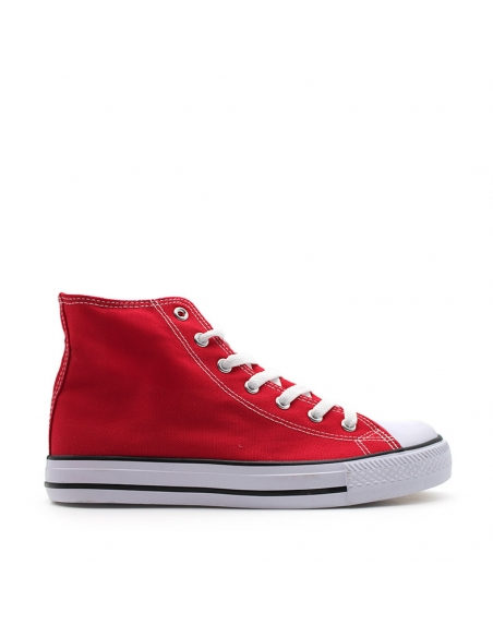 BOTINES LONA HOMBRE ROJOS BARATOS CLON CONVERSE