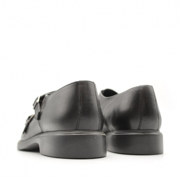 Zapato monkstrap corte bajo negro