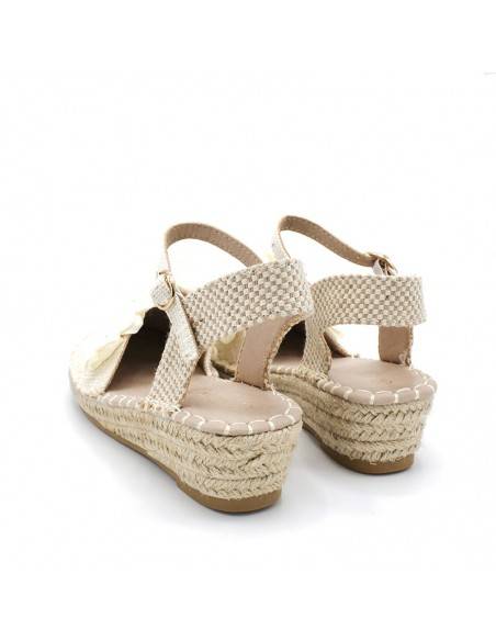 alpargatas de comunión niña beige