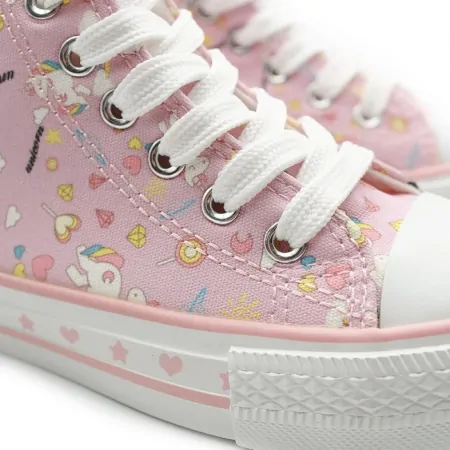 Botines rosa de unicornio