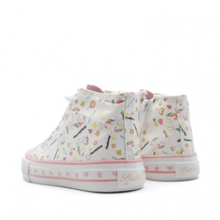 Botines casuales blancos para niña