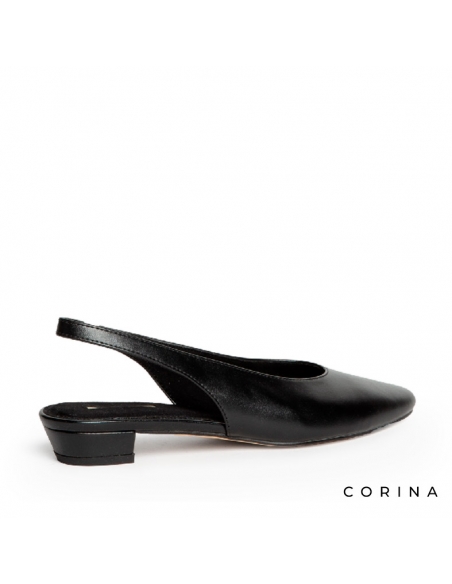 bailarinas negras tacon bajo​