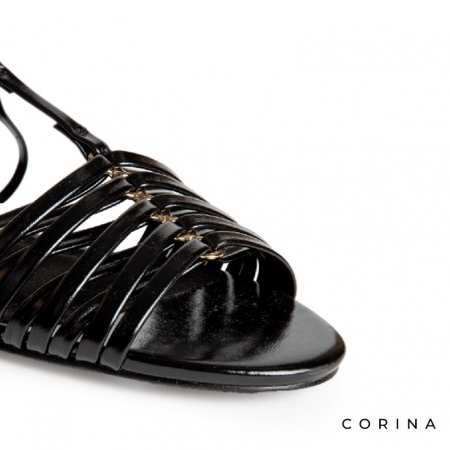 sandalias mujer negras planas​