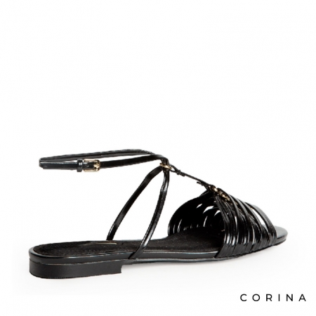 Sandalias Negras de Tiras