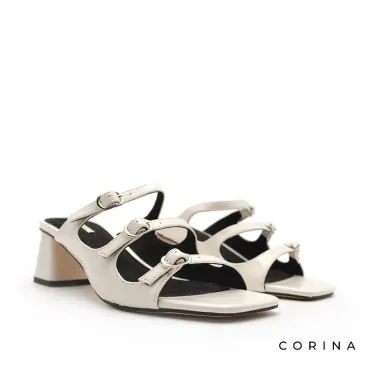 sandalias blancas tacon​