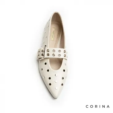 bailarina beige tachuelas