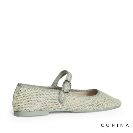 Bailarinas con hebilla verdes