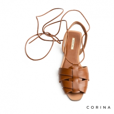 Sandalias romanas camel mujer