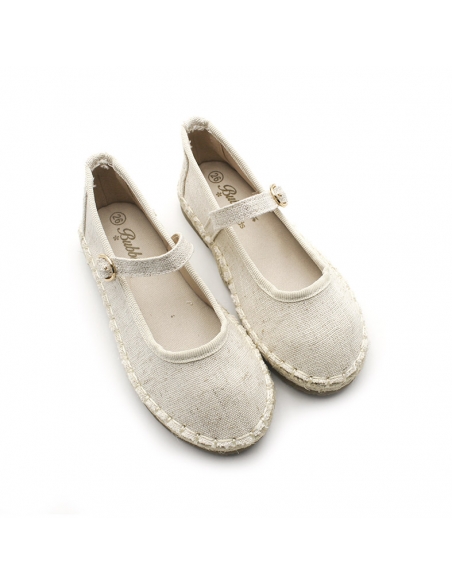 Zapatos de lino beige