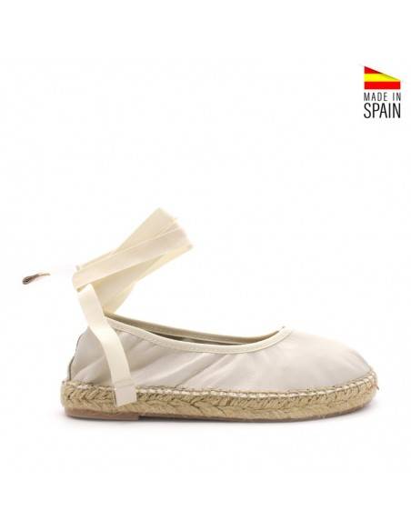 alpargatas comunión beige