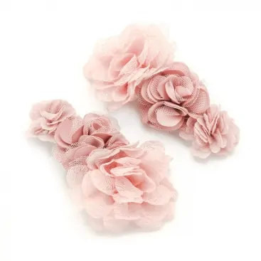 flor rosa para zapatos niña