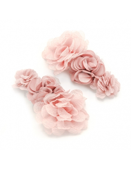 flor rosa para zapatos niña