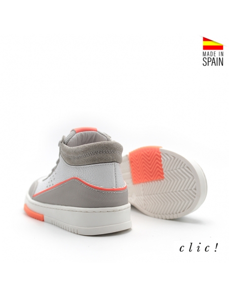zapatillas altas piel niño