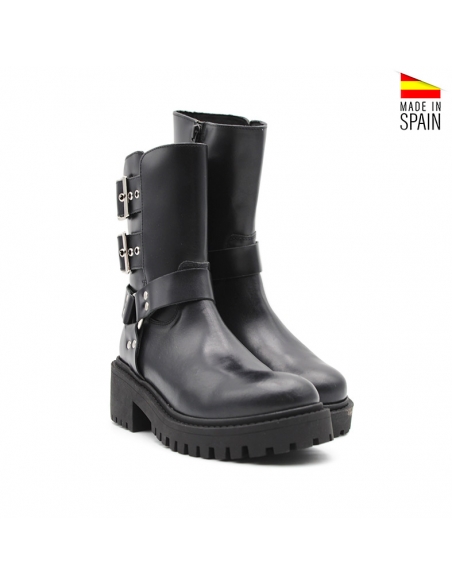 botin motero mujer​