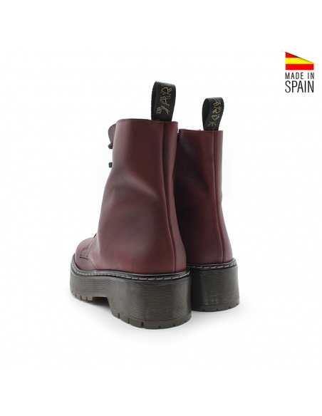 botines mujer color burdeos​