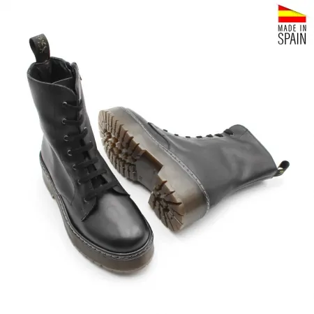 Botas militares negras mujer
