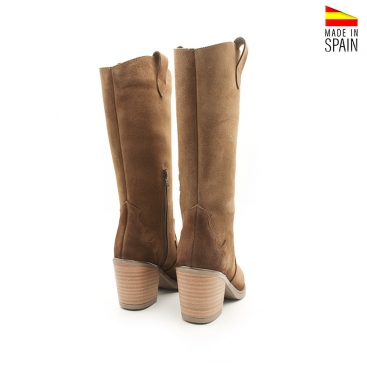 Botas de serraje camel