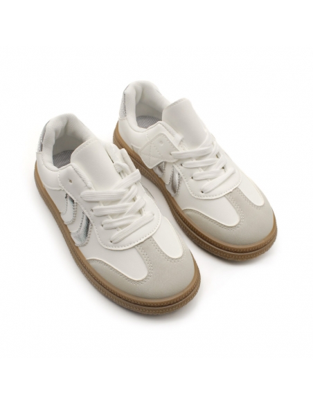 zapatillas para niñas color blanco​