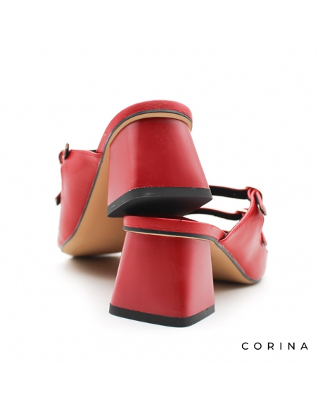 Sandalia hebillas roja