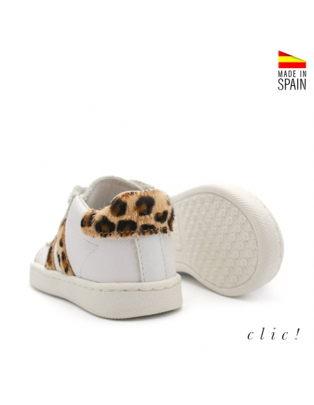 Bambas blancas leopardo