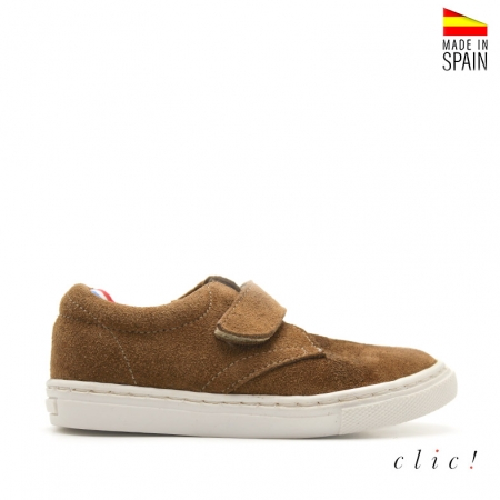 Zapatillas casual de serraje camel